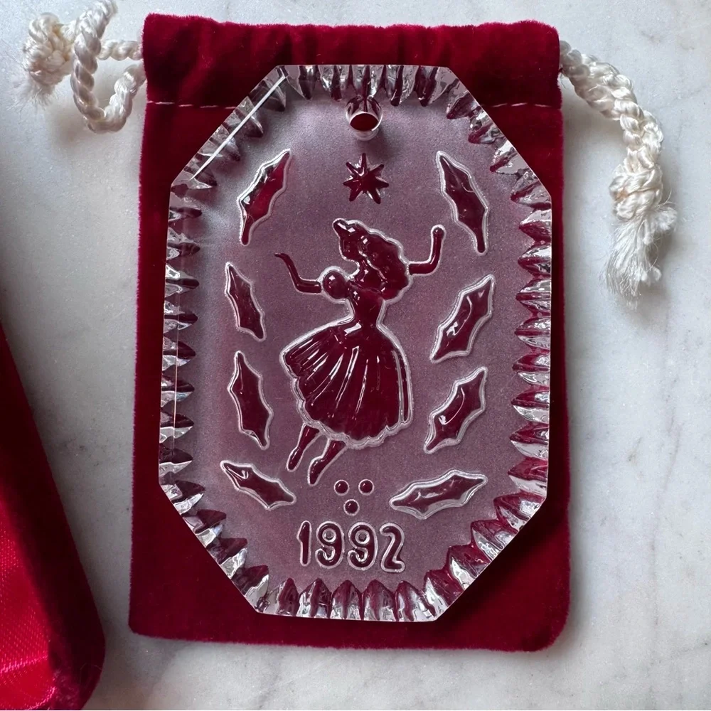 Waterford Crystal 12 Days Of Christmas VTG Etched Glass Ornament